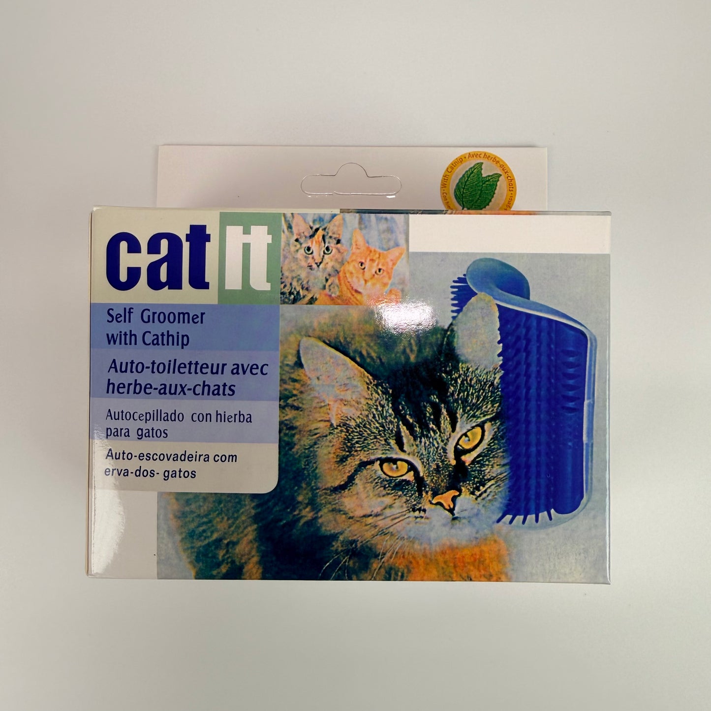 Corner Cat Scratcher – Self Grooming Wall Bristle Brush for Indoor Cats